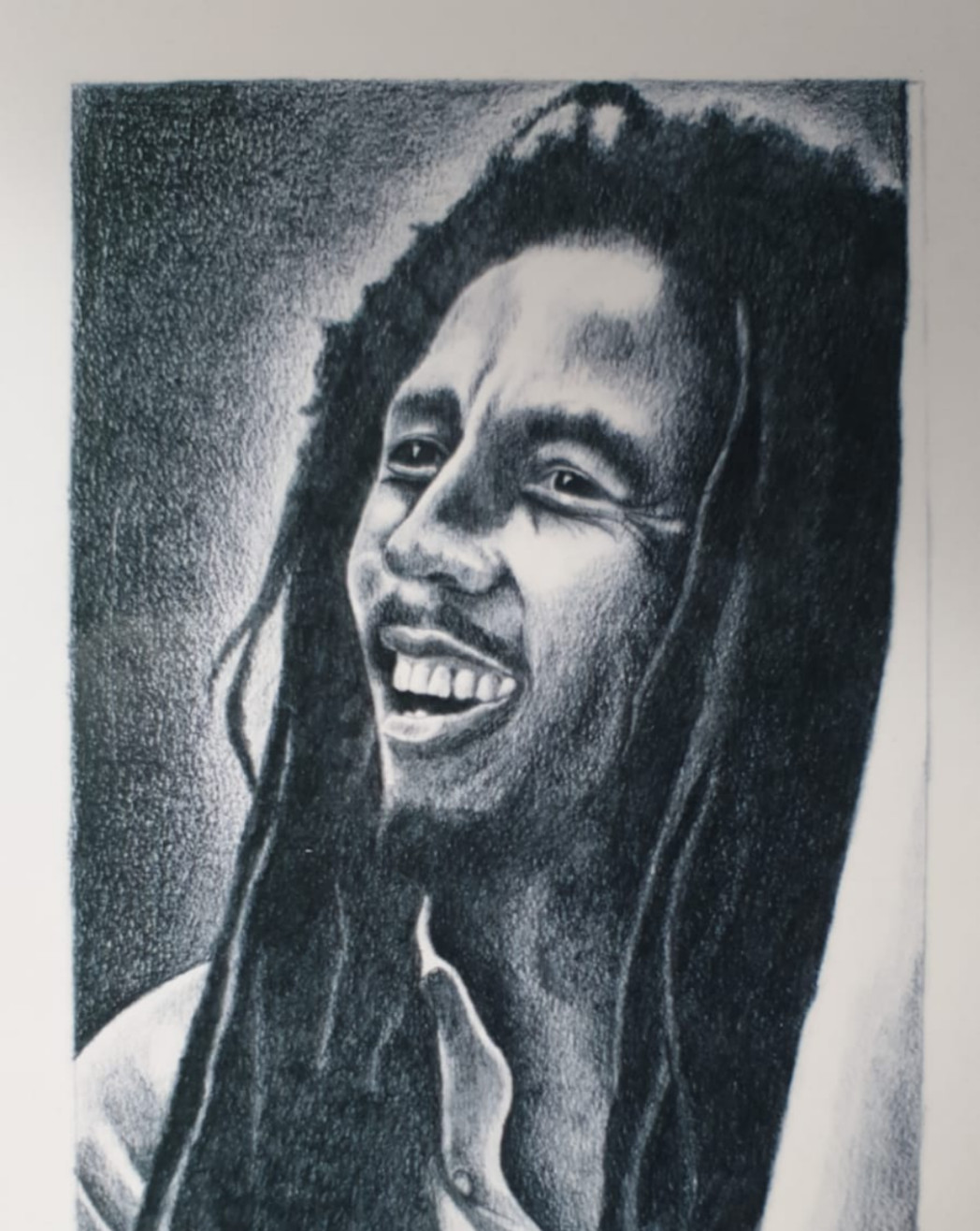 Bob marley tecnica matita chiaroscuro 60×40