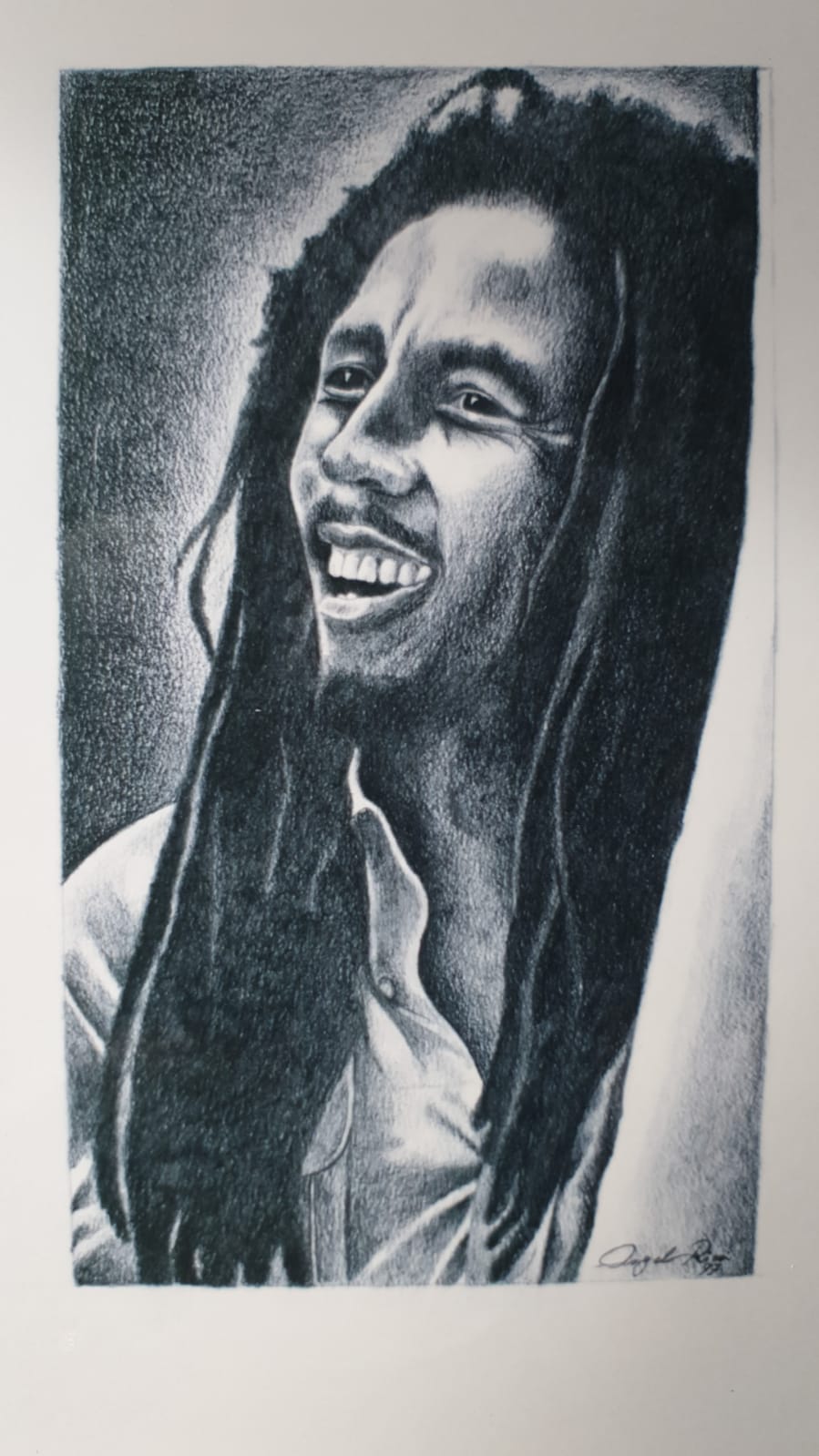 Bob marley tecnica matita chiaroscuro 60×40