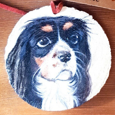 Charlotte - Cavalier King Charles Spaniel - acrilico su legno